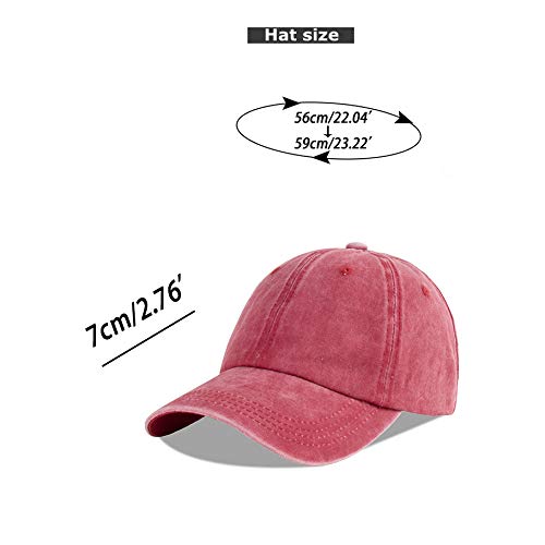 LANGZHEN Unisex Baseball Cap 100% Cotton Fits Men Women Washed Denim Adjustable Dad Hat