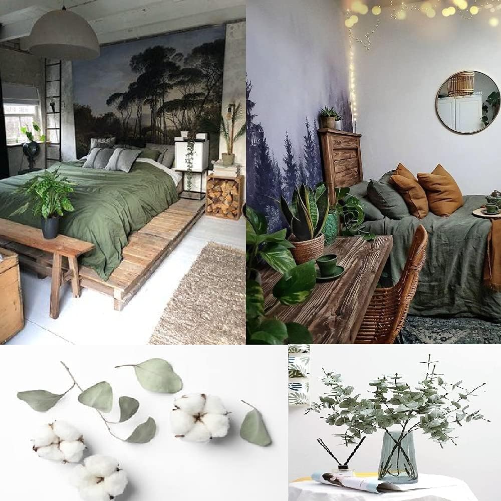 Double Duvet Cover Set Green 100% Cotton