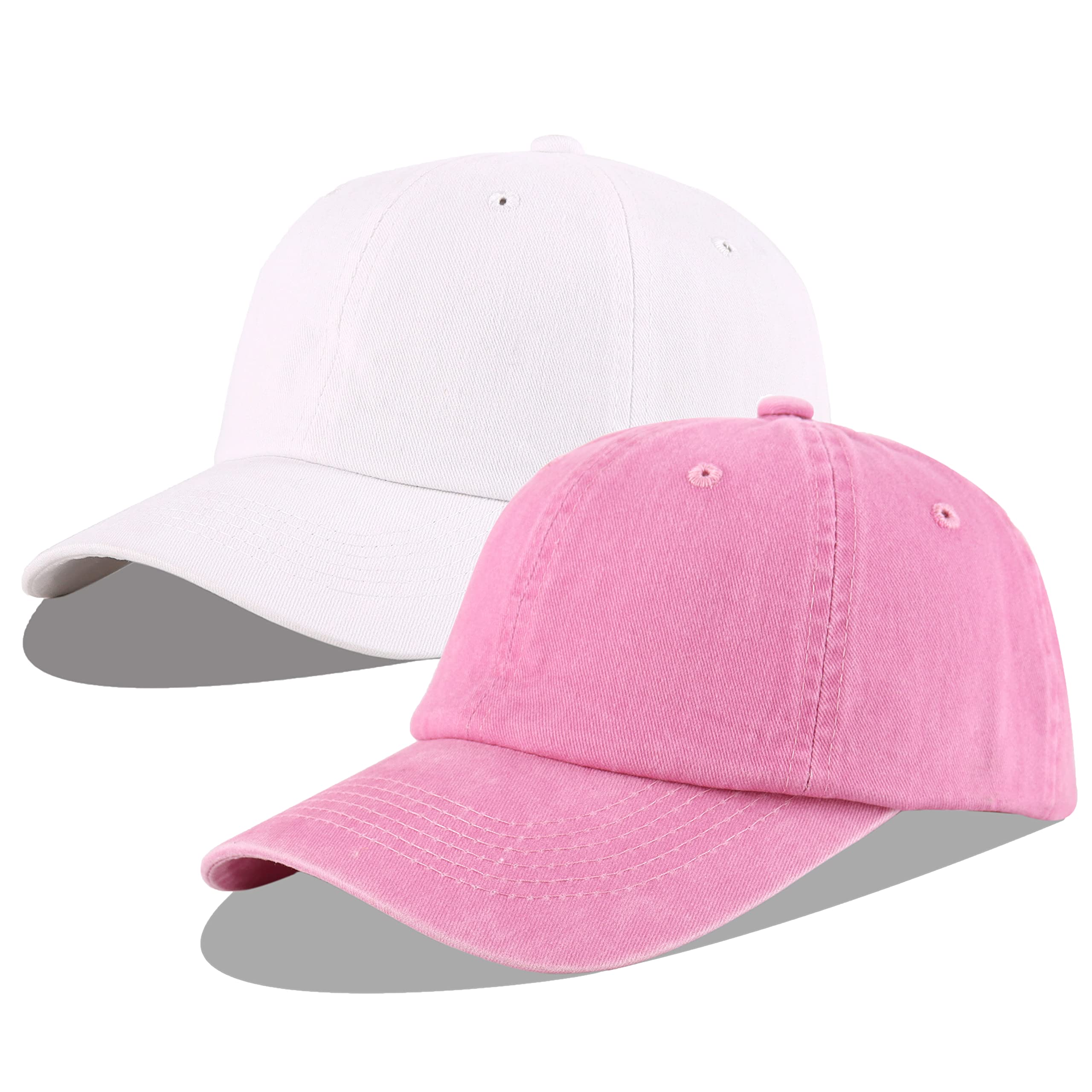 LANGZHEN Unisex Baseball Cap 100% Cotton Fits Men Women Washed Denim Adjustable Dad Hat