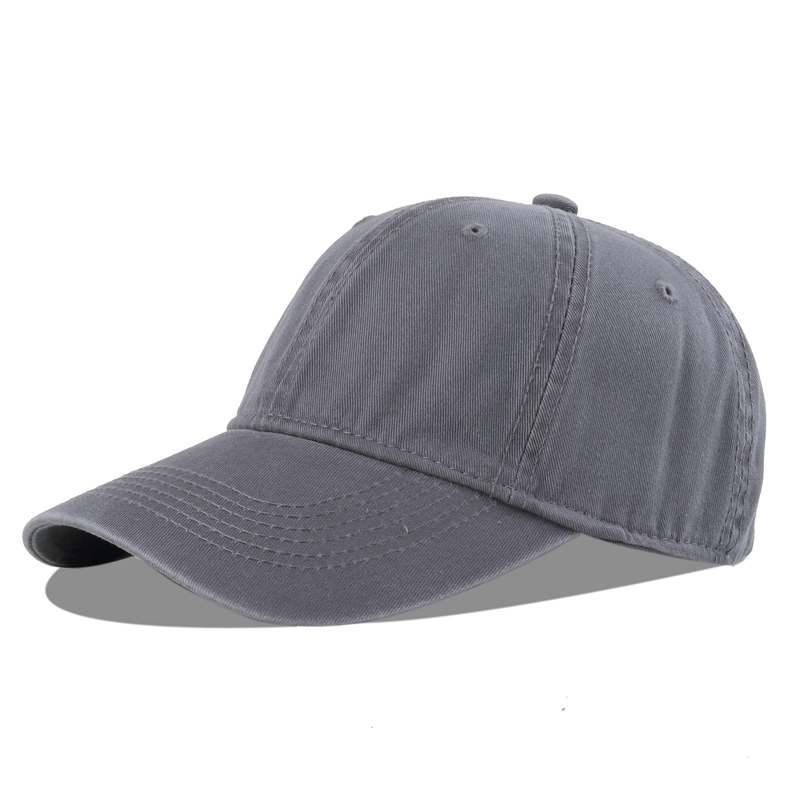 LANGZHEN Unisex Baseball Cap 100% Cotton Fits Men Women Washed Denim Adjustable Dad Hat