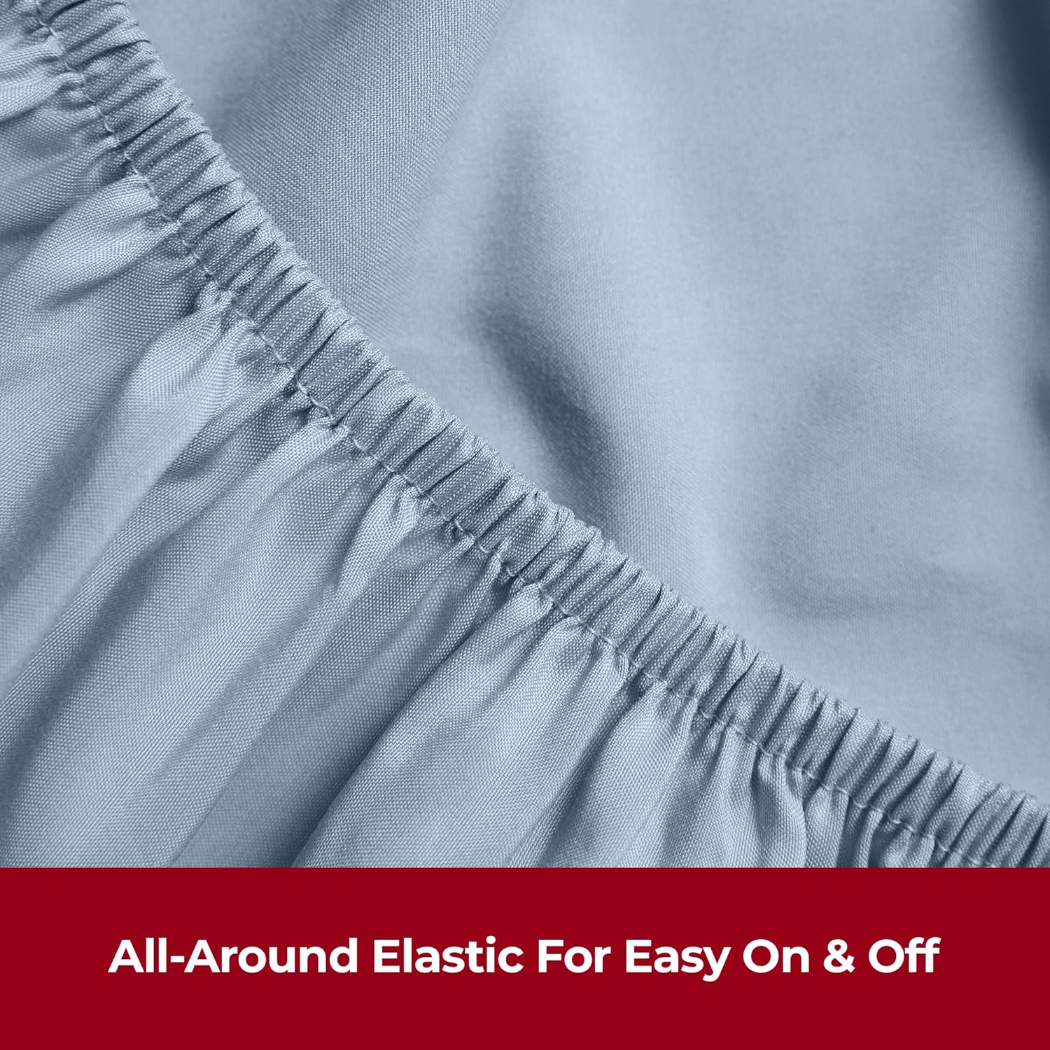 King Size Fitted Sheets Soft Brushed Microfiber 150x200 cm Blue Hydrangea